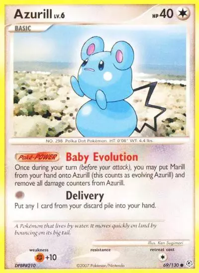 Azurill 69/130 Diamond & Pearl Pokemon card