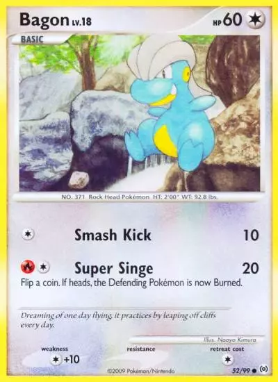 Bagon 52/99 Arceus Pokemon card