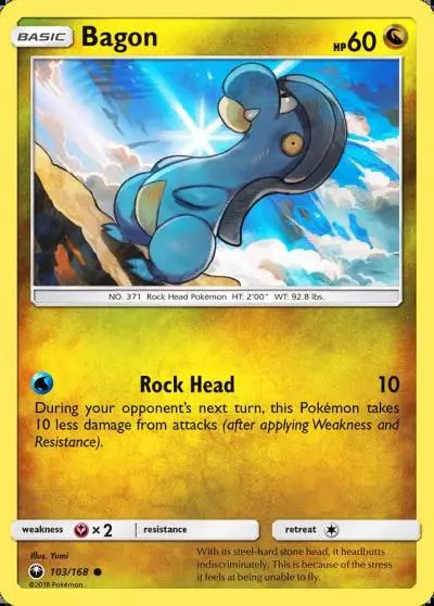 Bagon 103/168 Celestial Storm Pokemon card