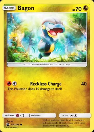 Bagon 104/168 Celestial Storm Pokemon card