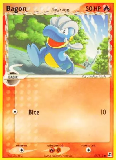 Bagon δ 57/113 Delta Species Pokemon card