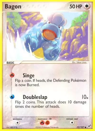 Bagon 52/107 Deoxys Pokemon card