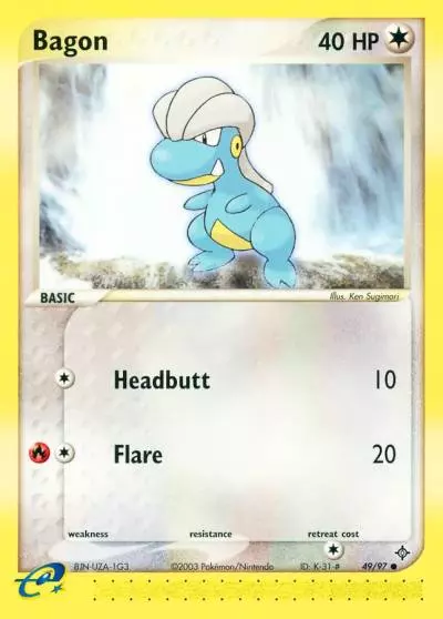 Bagon 49/97 Dragon Pokemon card