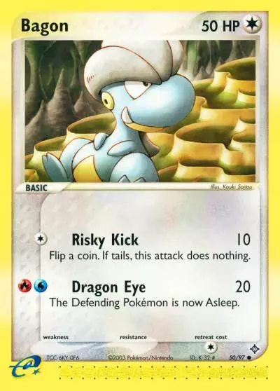 Bagon 50/97 Dragon Pokemon card