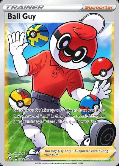Ball Guy 65/72 Shining Fates Pokemon card
