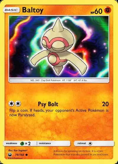Baltoy 78/168 Celestial Storm Pokemon card