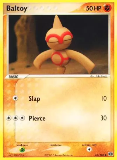Baltoy 43/106 Emerald Pokemon card