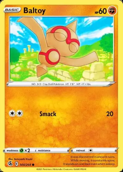 Baltoy 144/264 Fusion Strike Pokemon card