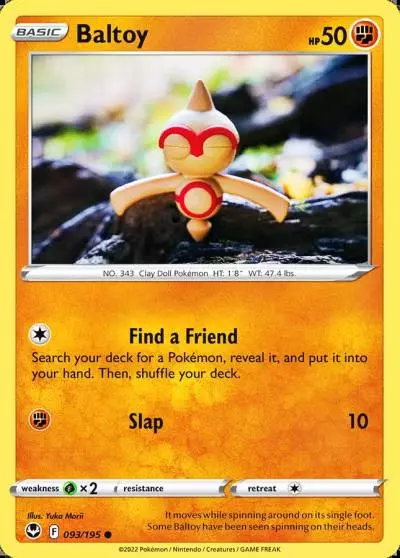 Baltoy 93/195 Silver Tempest Pokemon card