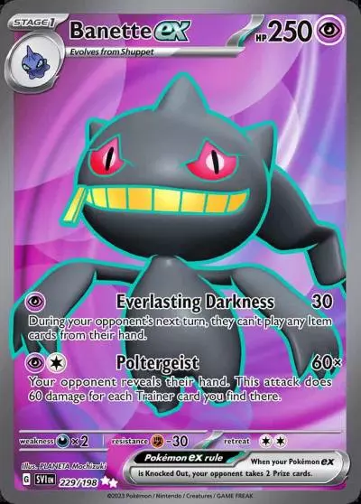 Banette ex 229/198 Scarlet & Violet Pokemon card