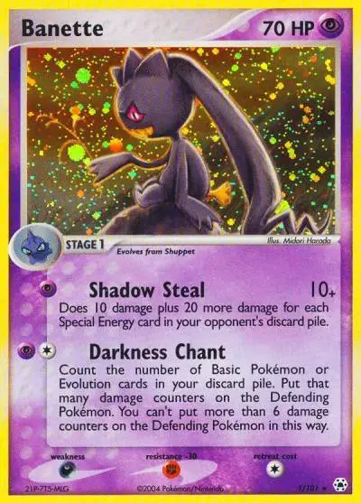 Banette 1/101 Hidden Legends Pokemon card