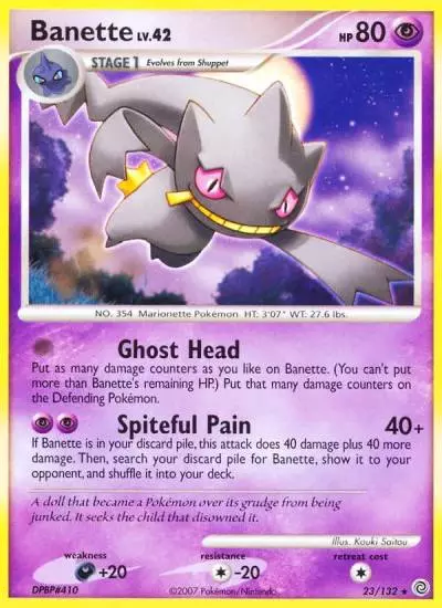 Banette 23/132 Secret Wonders Pokemon card