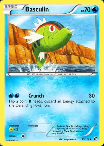 Basculin 35/114 Black & White Pokemon card