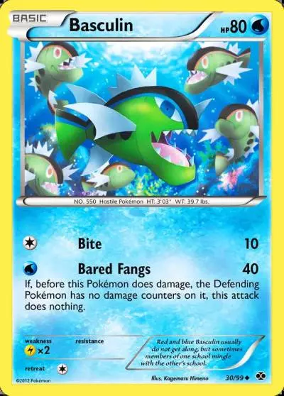 Basculin 30/99 Next Destinies Pokemon card