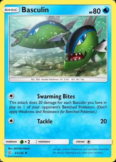 Basculin 43/236 Unified Minds Pokemon card