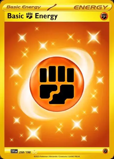 Basic Fighting Energy 258/198 Scarlet & Violet Pokemon card