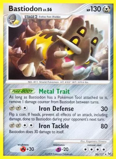 Bastiodon 20/127 Platinum Pokemon card