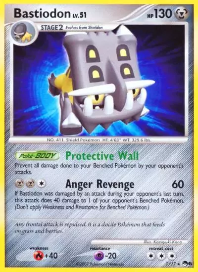 Bastiodon 1/17 POP Series 6 Pokemon card
