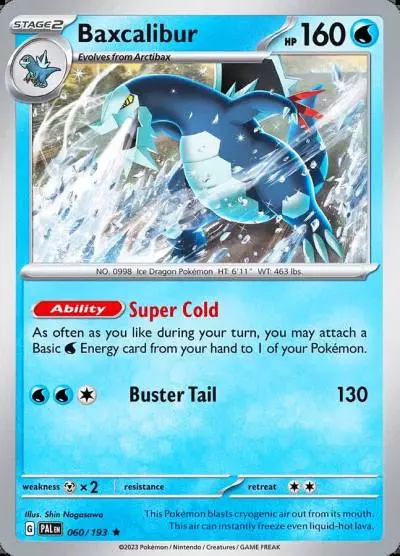 Baxcalibur 60/193 Paldea Evolved Pokemon card
