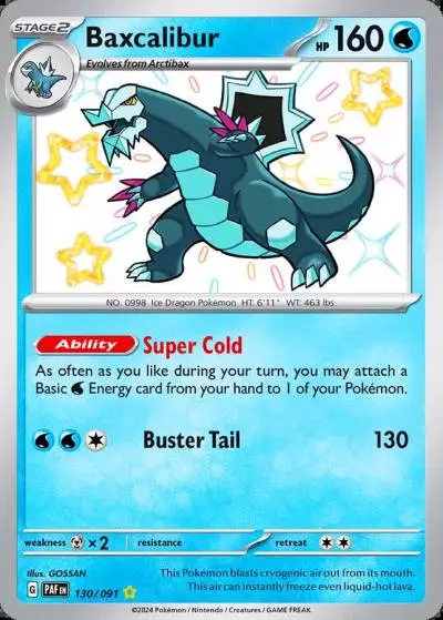 Baxcalibur 130/91 Paldean Fates Pokemon card