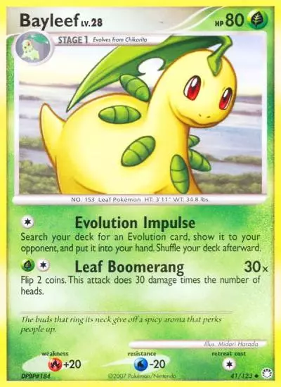 Bayleef 41/123 Mysterious Treasures Pokemon card