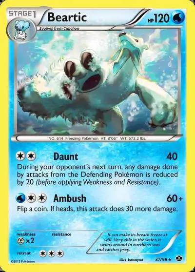 Beartic 37/99 Next Destinies Pokemon card