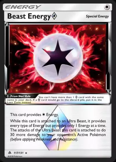 Beast Energy ◇ 117/131 Forbidden Light Pokemon card