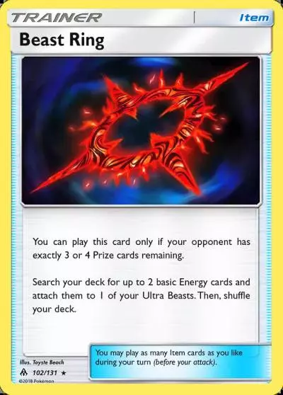 Beast Ring 102/131 Forbidden Light Pokemon card