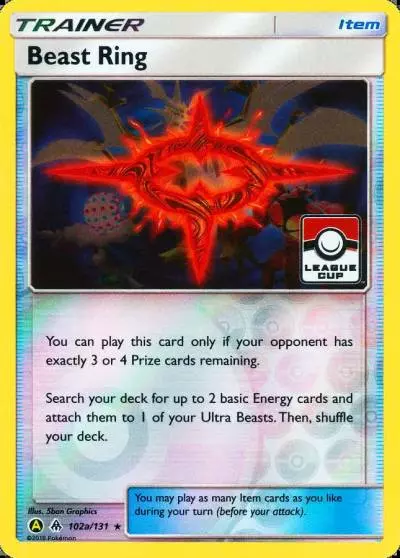 Beast Ring 102a/131 Forbidden Light Pokemon card