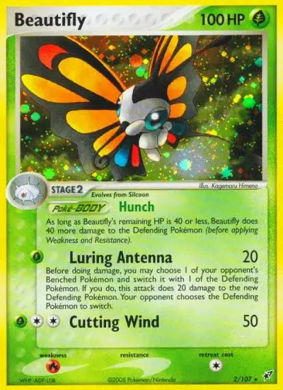 Beautifly 2/107 Deoxys Pokemon card