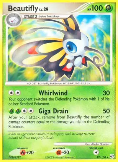 Beautifly 19/130 Diamond & Pearl Pokemon card