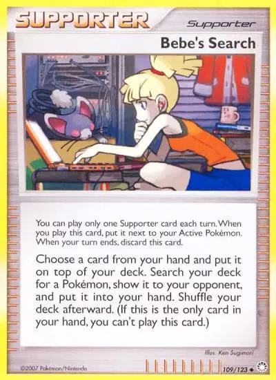 Bebe's Search 109/123 Mysterious Treasures Pokemon card