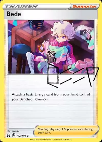 Bede 124/159 Crown Zenith Pokemon card