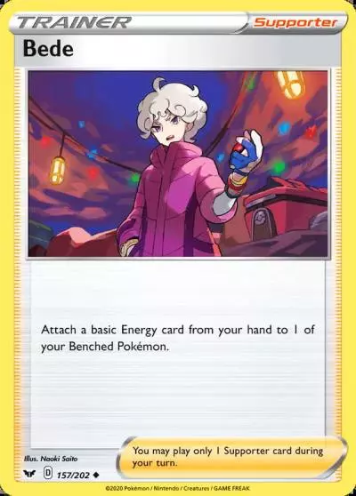 Bede 157/202 Sword & Shield Pokemon card