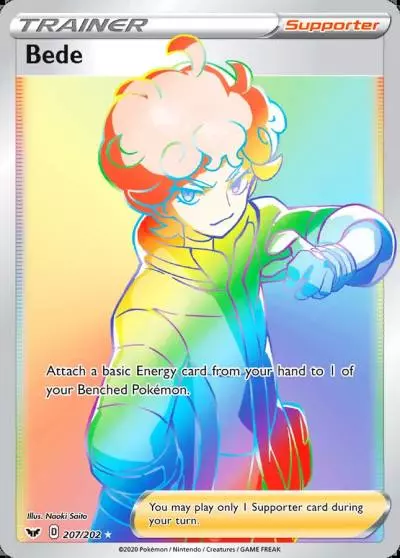Bede 207/202 Sword & Shield Pokemon card