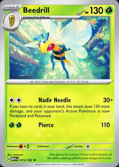 Beedrill 15/165 151 Pokemon card