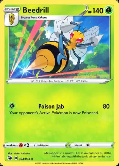Beedrill 4/73 Champion's Path Pokemon card