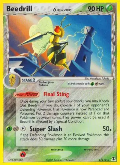 Beedrill δ 1/113 Delta Species Pokemon card