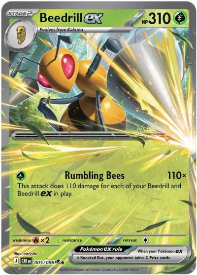 Beedrill ex 3/86 Chaos Rising Pokemon card