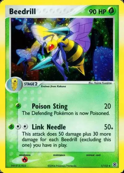 Beedrill 1/112 FireRed & LeafGreen Pokemon card