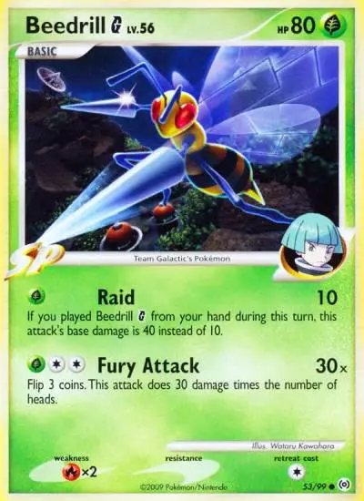 Beedrill G 53/99 Arceus Pokemon card