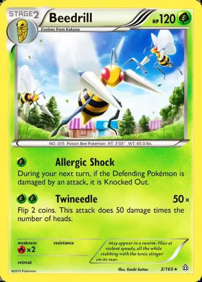 Beedrill 3/160 Primal Clash Pokemon card