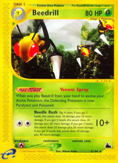 Beedrill 5/144 Skyridge Pokemon card