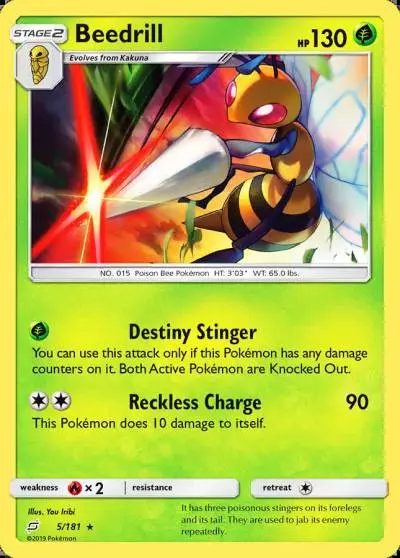 Beedrill 5/181 Team Up Pokemon card
