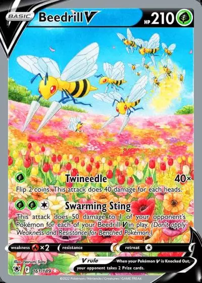 Beedrill V 161/189 Astral Radiance Pokemon card