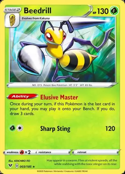 Beedrill 3/185 Vivid Voltage Pokemon card