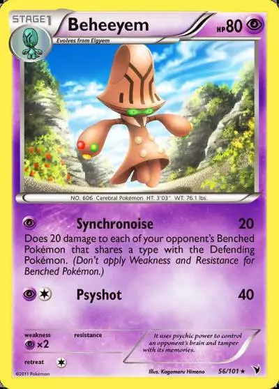 Beheeyem 56/101 Noble Victories Pokemon card