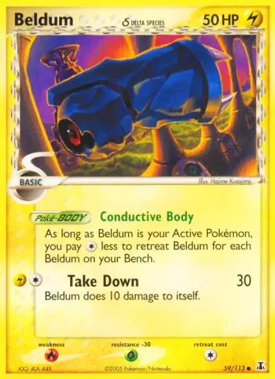 Beldum δ 59/113 Delta Species Pokemon card