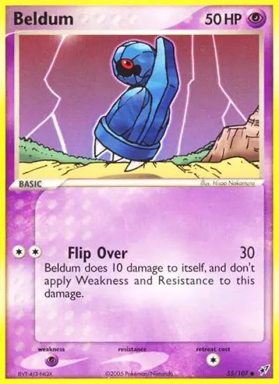 Beldum 55/107 Deoxys Pokemon card