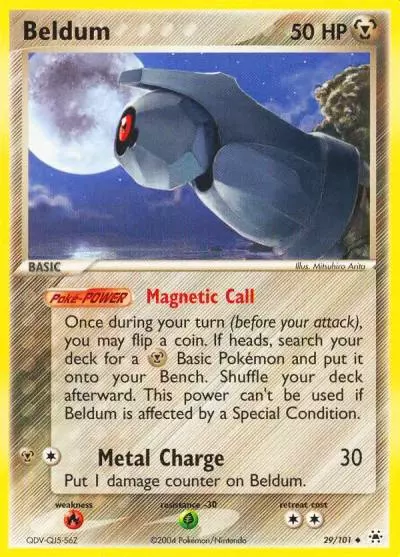 Beldum 29/101 Hidden Legends Pokemon card